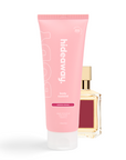 Pink tube of luxe body custard with a bold, romantic scent of red berries, florals, and musk. Soft, creamy, and nourishing.