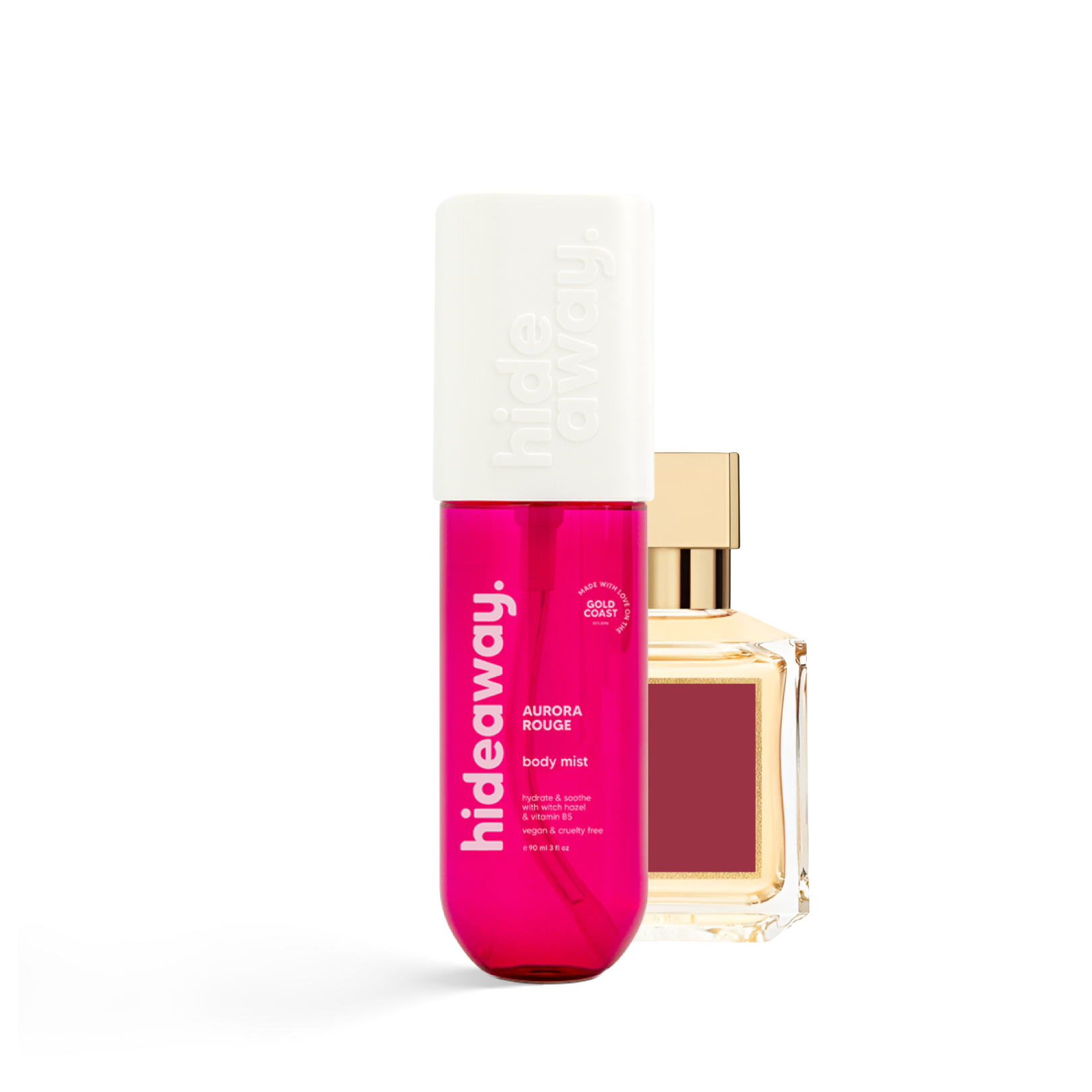 Bold body mist with red berries, florals, and musk. Romantic, confident, and seriously addictive.