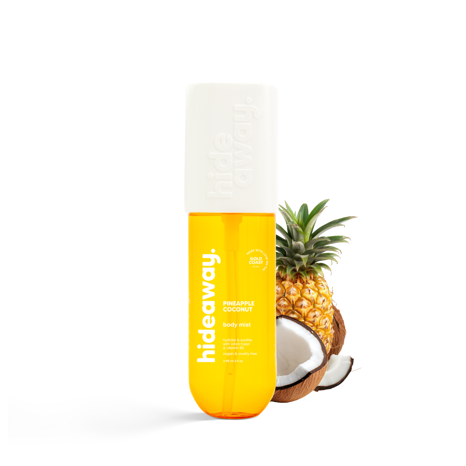 Sweet body mist with juicy pineapple and smooth coconut. Fun, fruity, and beach-ready.