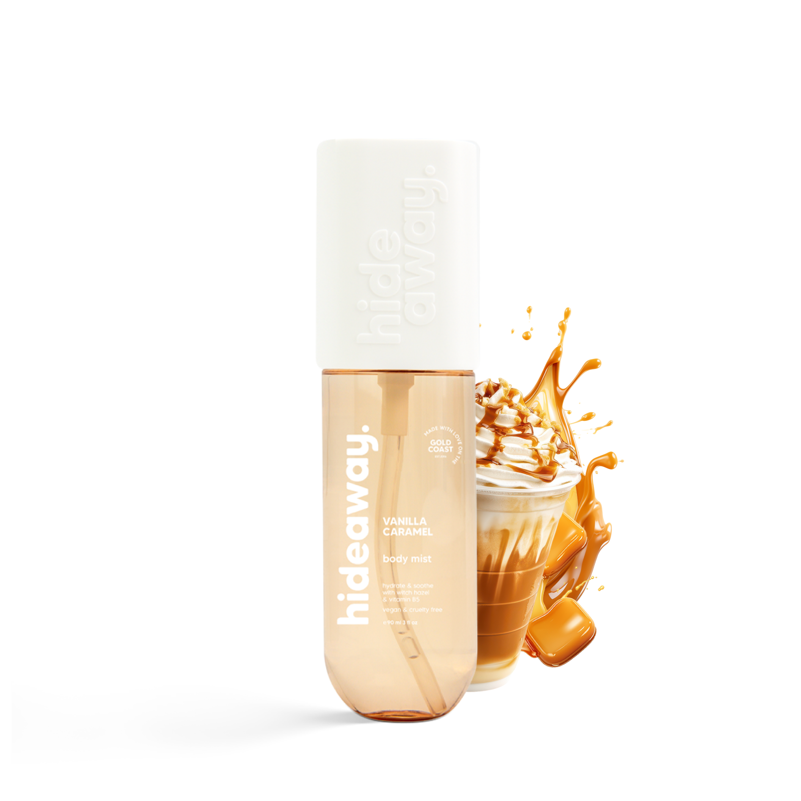 A sweet, warm body mist with indulgent notes of vanilla and buttery caramel. Light, dreamy, and delicious.