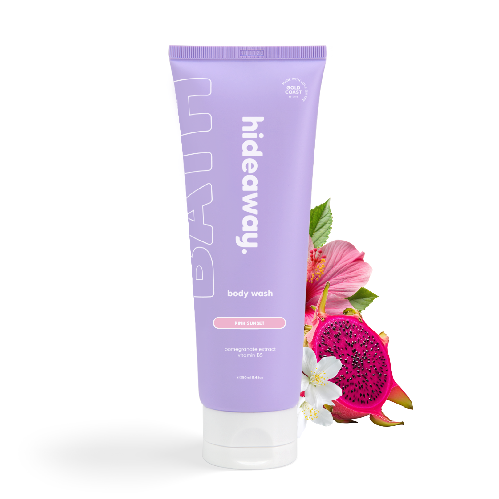 Dreamy body wash with fruity and floral notes. Gentle, foamy, and golden hour-approved.