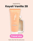 hideaway. Mini Vanilla Delight Hair Mask, inspired by Kayali Vanilla 28, travel size, made in Australia