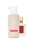 Hideaway. Aurora Rouge hand wash beside the MFK Baccarat Rouge 540 bottle it is inspired by