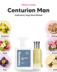 Notes inside Centurion Man: Bergamot, apple, plum, mahogany, geranium, vanilla