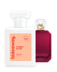 Hideaway. Cherry Blaze perfume 50ml beside the Kayali Burning Cherry 48 bottle it is inspired by