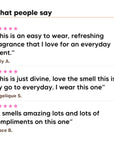 Three five star customer reviews of Hideaway. Diamond Kiss perfume