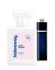 Hideaway. Love Drunk perfume 50ml beside the Dior Addict bottle it is inspired by