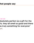 One five star customer review of Hideaway. Love Drunk perfume