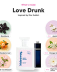 Notes inside Love Drunk: Blackberry, mandarin leaf, silk tree blossom, jasmine, orange blossom, night blooming cereus
