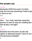 Three five star customer reviews of Hideaway. Pink Sunset perfume