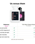Hideaway. Sweet Chaos perfume compared to YSL Black Opium Neon: same scent profile, up to 30% fragrance oil, made in Australia, vegan and cruelty free