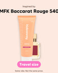 hideaway. Mini Aurora Rouge Conditioner, inspired by MFK Baccarat Rouge 540, travel size, made in Australia