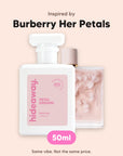 hideaway. Petal Dreams perfume 50ml beside the Burberry Her Petals bottle it is inspired by, handmade on the Gold Coast