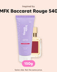 hideaway. Aurora Rouge Body Scrub, inspired by MFK Baccarat Rouge 540, 150g, made in Australia