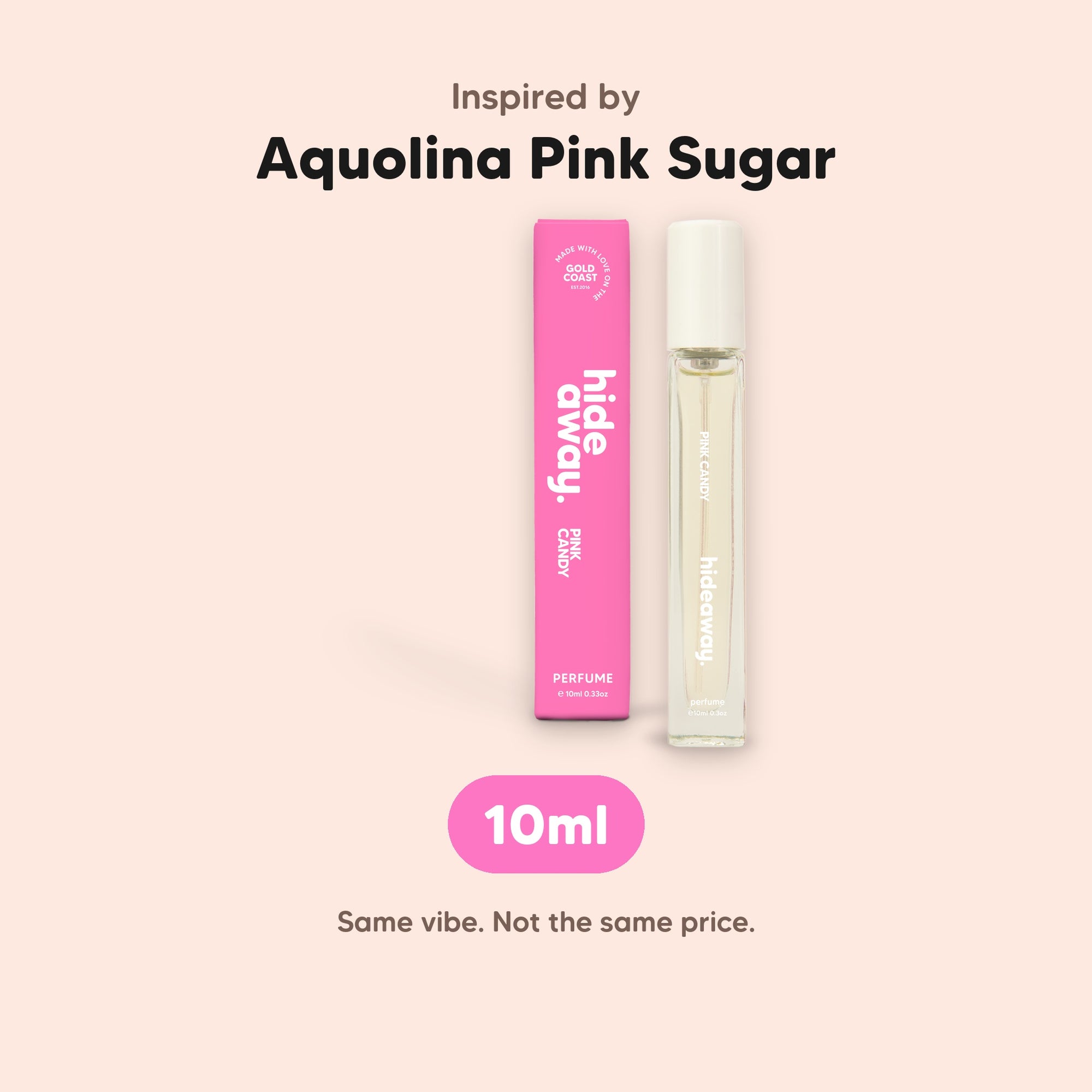 hideaway. Pink Candy Perfume 10ml, inspired by Aquolina Pink Sugar, made in Australia