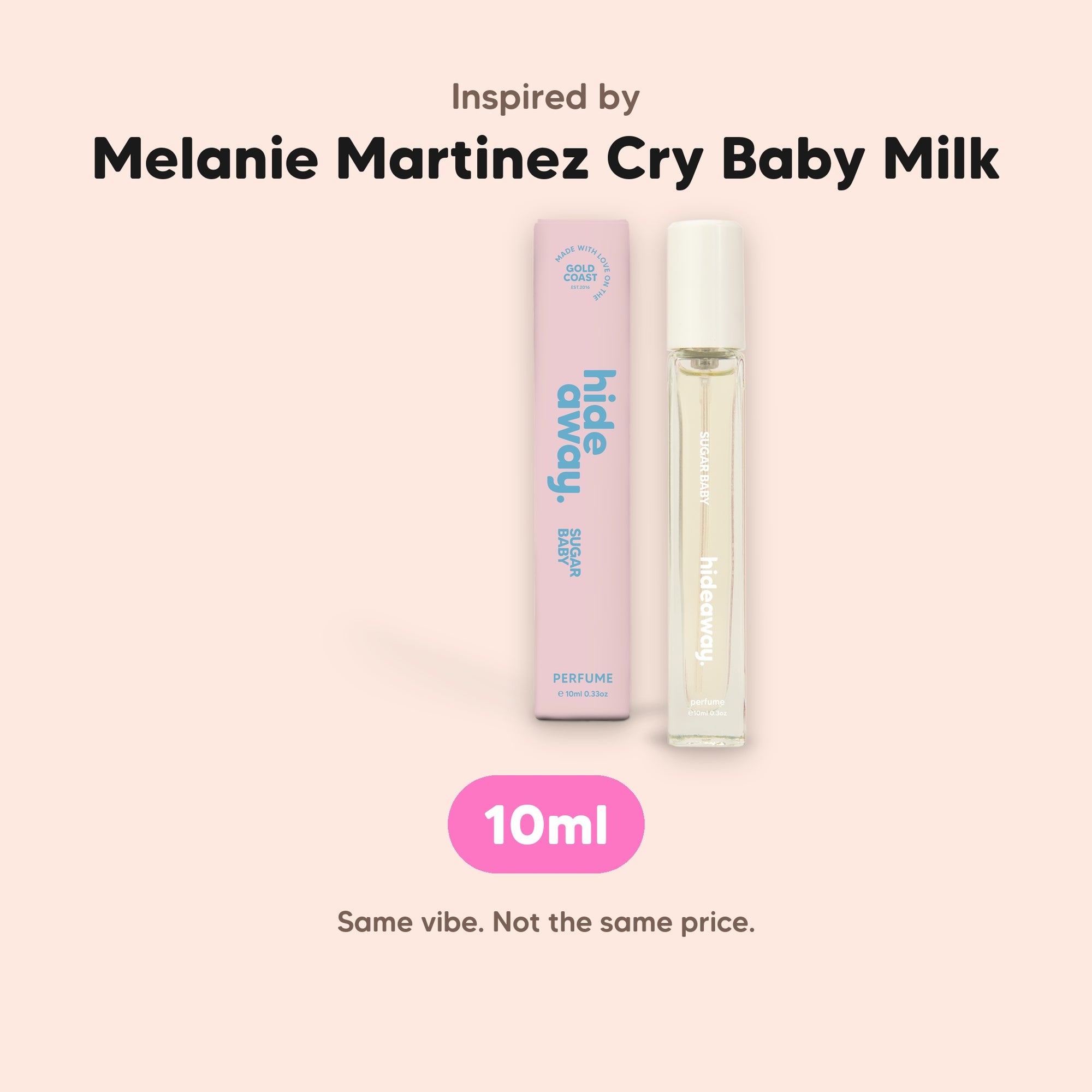 hideaway. Sugar Baby Perfume 10ml, inspired by Melanie Martinez Cry Baby Milk, made in Australia