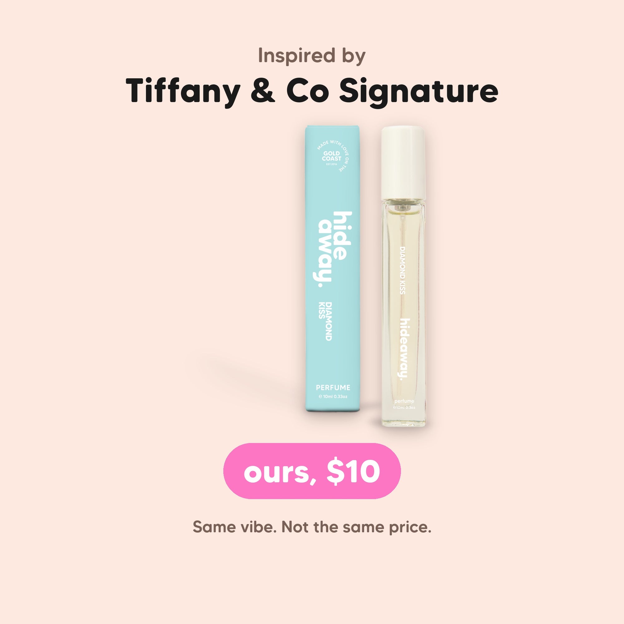 hideaway. Diamond Kiss Perfume 10ml, inspired by Tiffany & Co Signature, $10, made in Australia