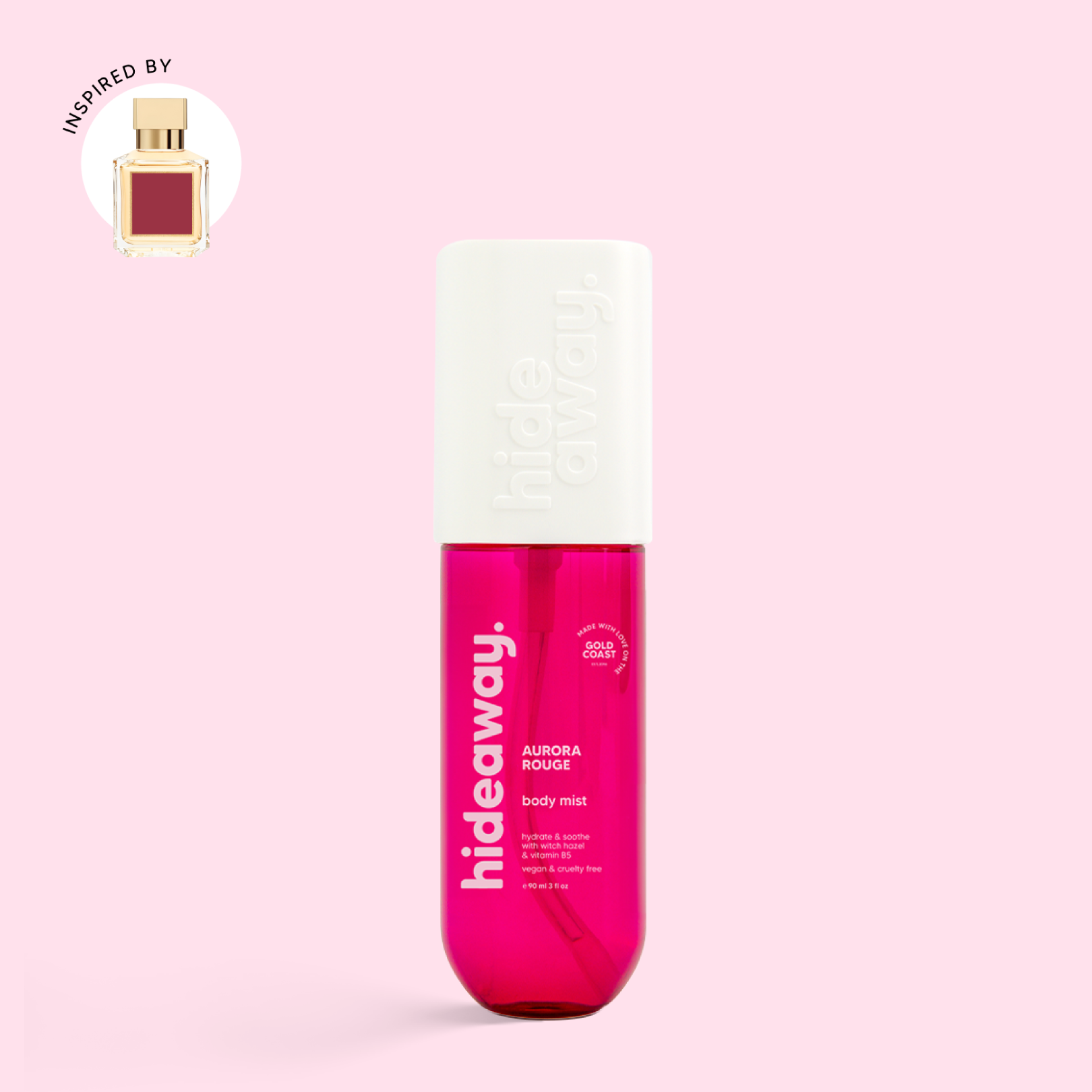 Bold body mist with red berries, florals, and musk. Romantic, confident, and seriously addictive.