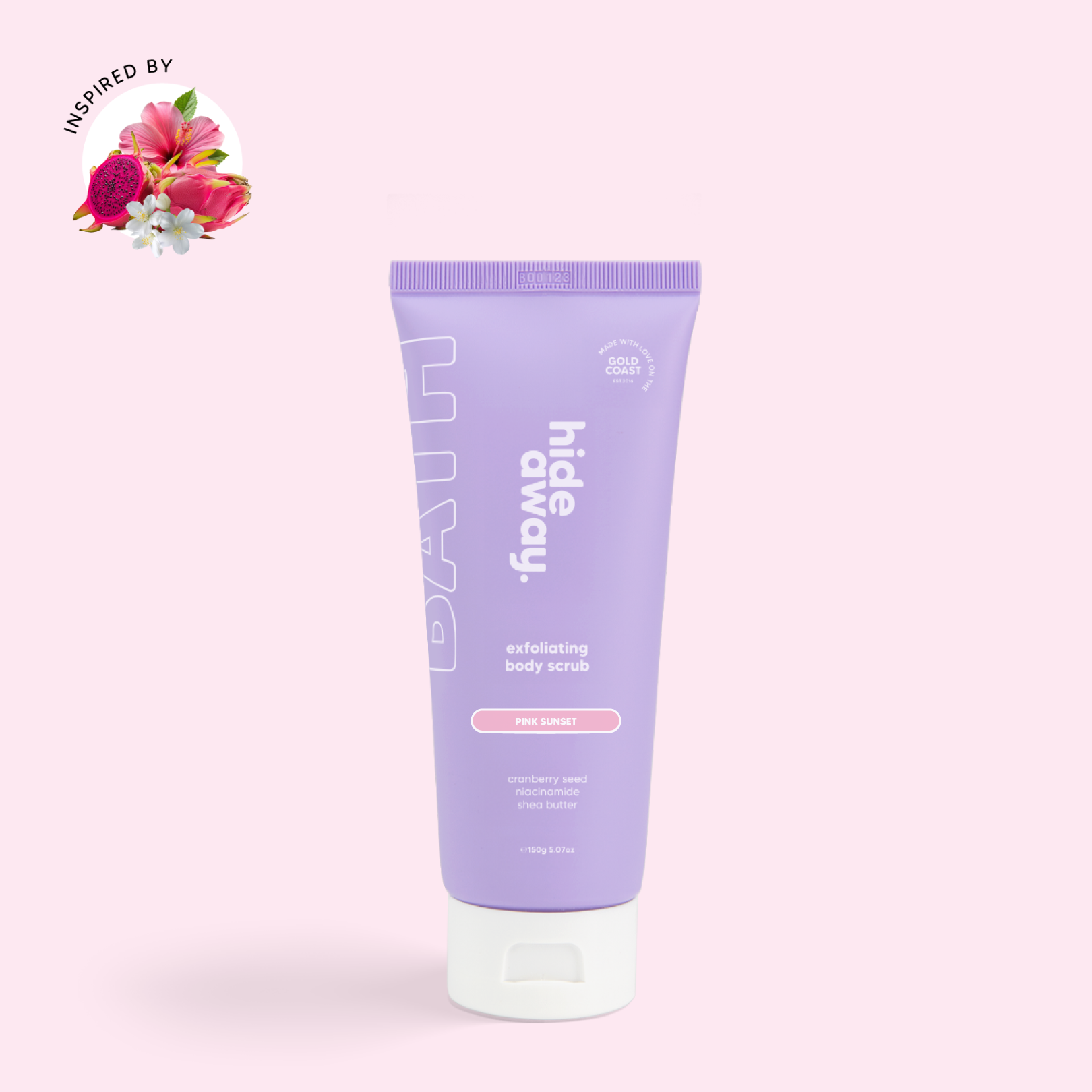 Dreamy scrub with fruity floral notes. Gently exfoliates and leaves a sweet summer scent.