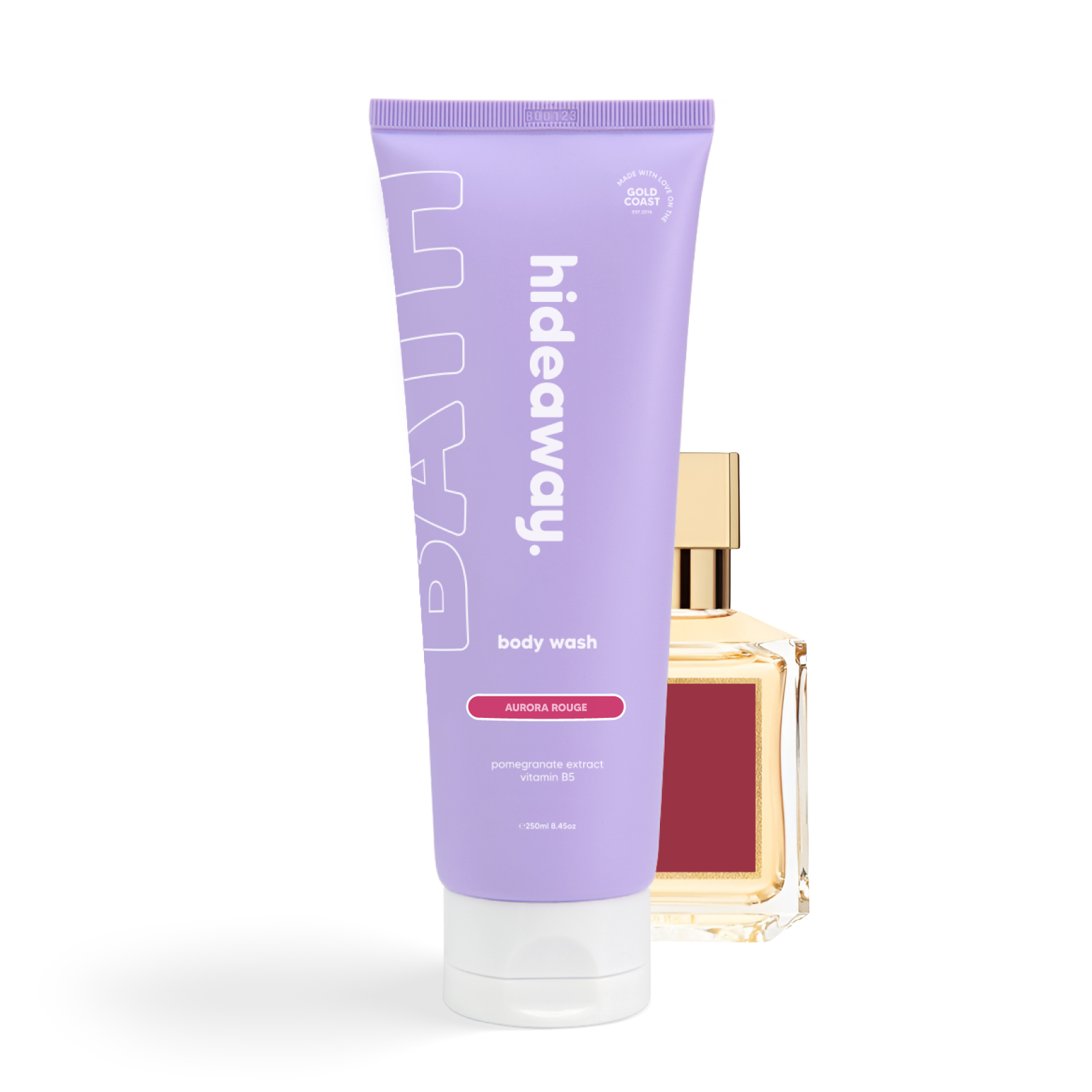 Luxe body wash with red berries, florals, and musk. Bold, foamy, and ultra-fragrant.