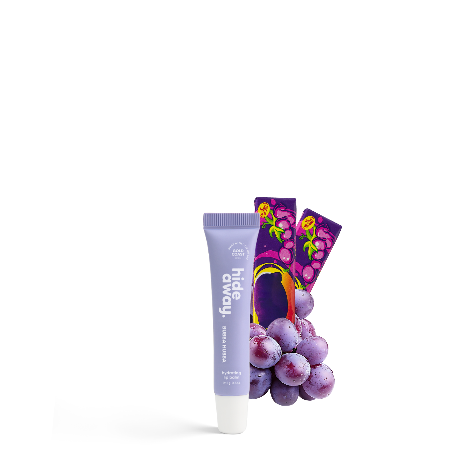 Nostalgic lip balm with a sweet bubblegum scent. Buttery, moisturising, and irresistibly fun.