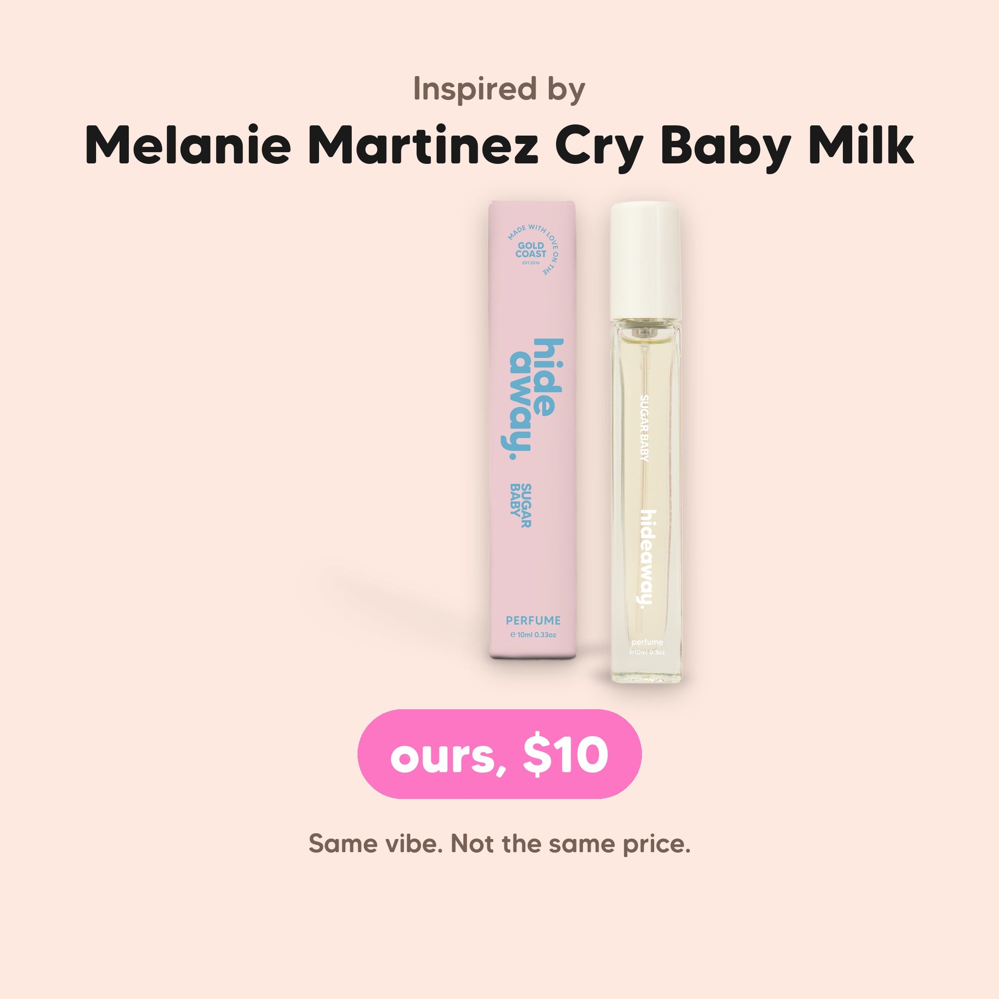 hideaway. Sugar Baby Perfume 10ml, inspired by Melanie Martinez Cry Baby Milk, $10, made in Australia