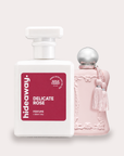 hideaway. Delicate Rose perfume 50ml beside the Parfums de Marly Delina bottle it is inspired by