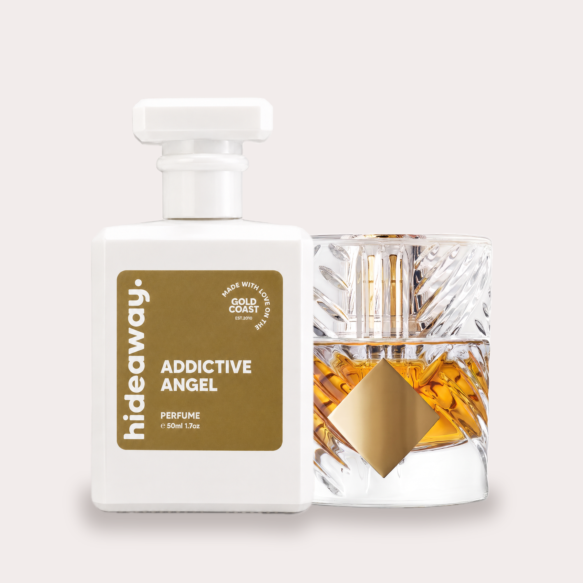 hideaway. Addictive Angel perfume 50ml beside the Kilian Angels Share bottle it is inspired by