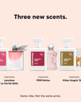 Three new scents inspired by Lancome La Vie Est Belle, PDM Delina and Kilian Angels Share