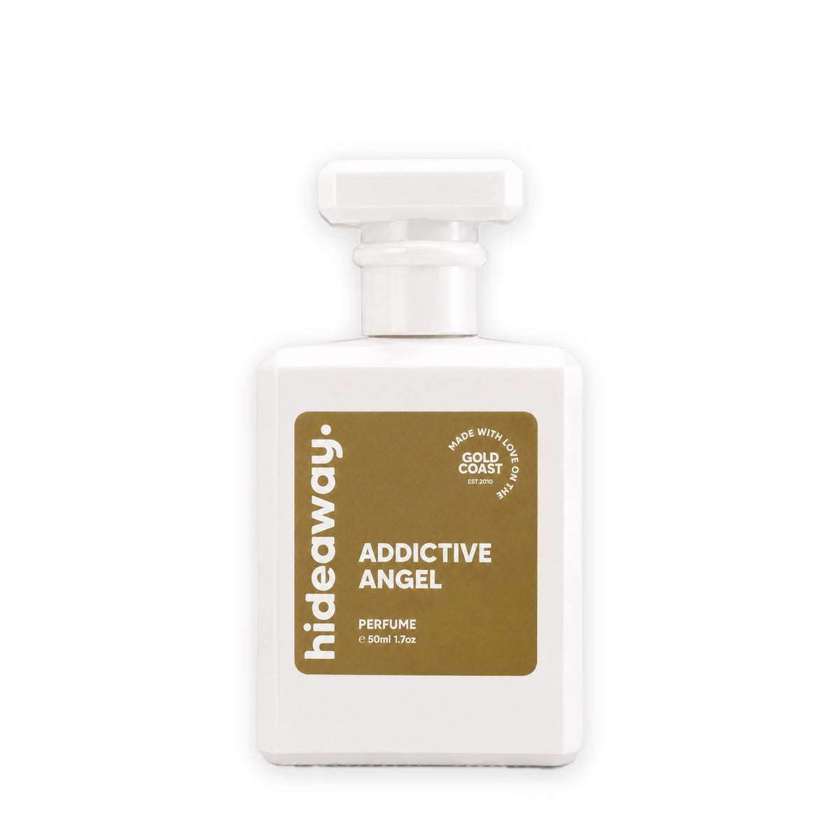 Hideaway. Addictive Angel perfume 50ml bottle