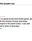 One five star customer review of Hideaway. Aurora Rouge exfoliating body scrub