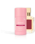 Hideaway. Aurora Rouge deodorant beside the MFK Baccarat Rouge 540 bottle it is inspired by