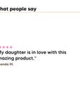 One five star customer review of Hideaway. Aurora Rouge hair mask