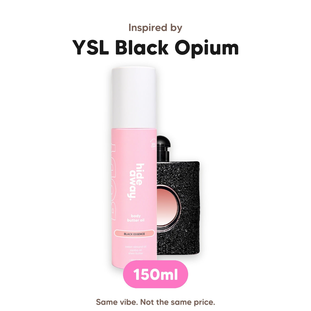 Black Essence body butter oil, inspired by YSL Black Opium