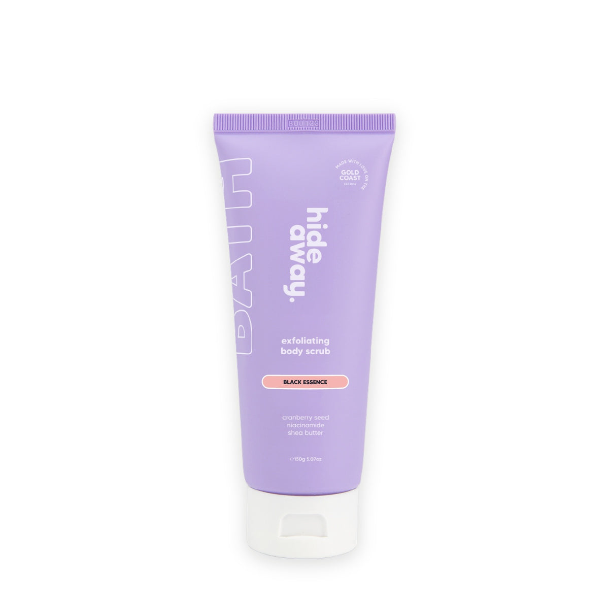Hideaway. Black Essence exfoliating body scrub