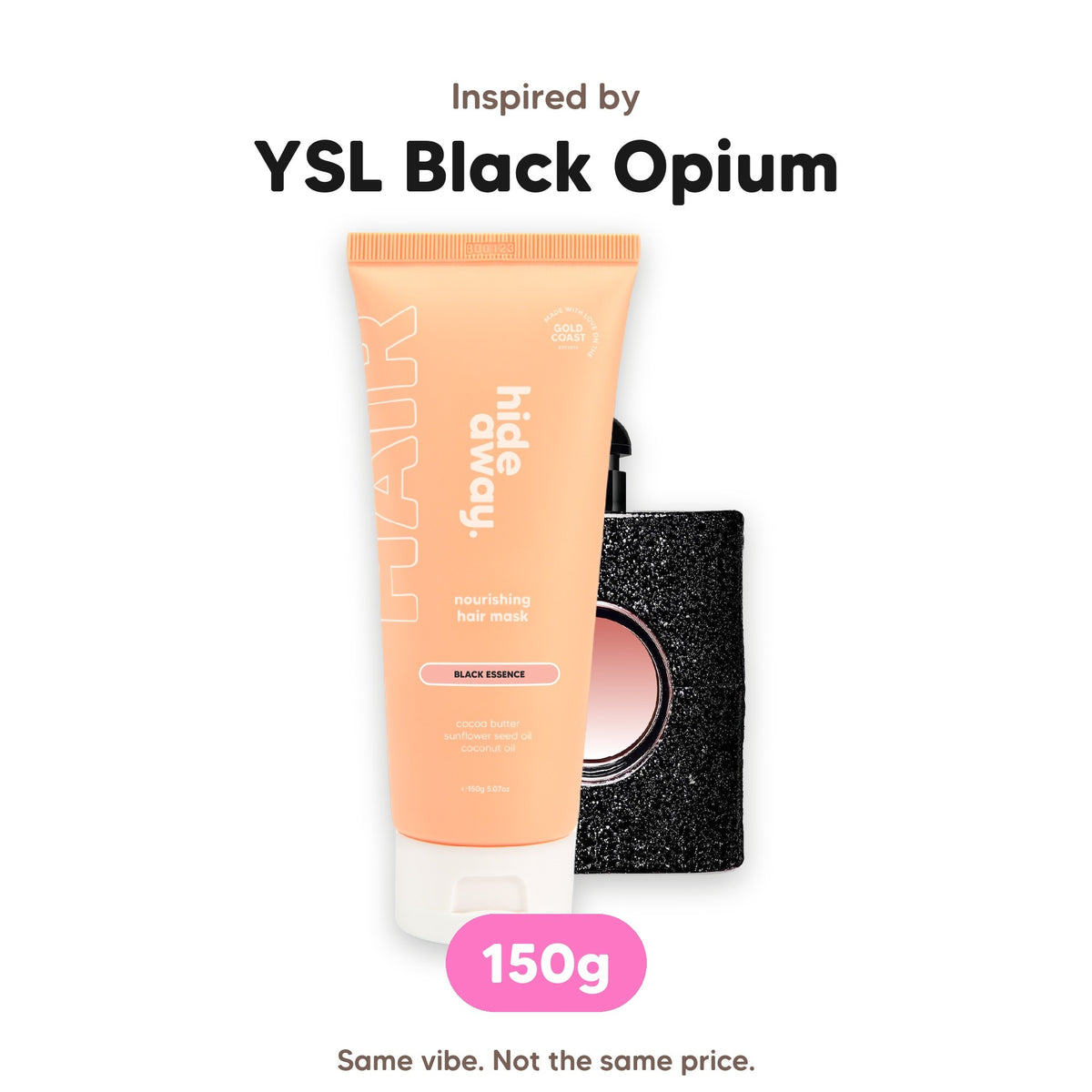Black Essence hair mask, inspired by YSL Black Opium