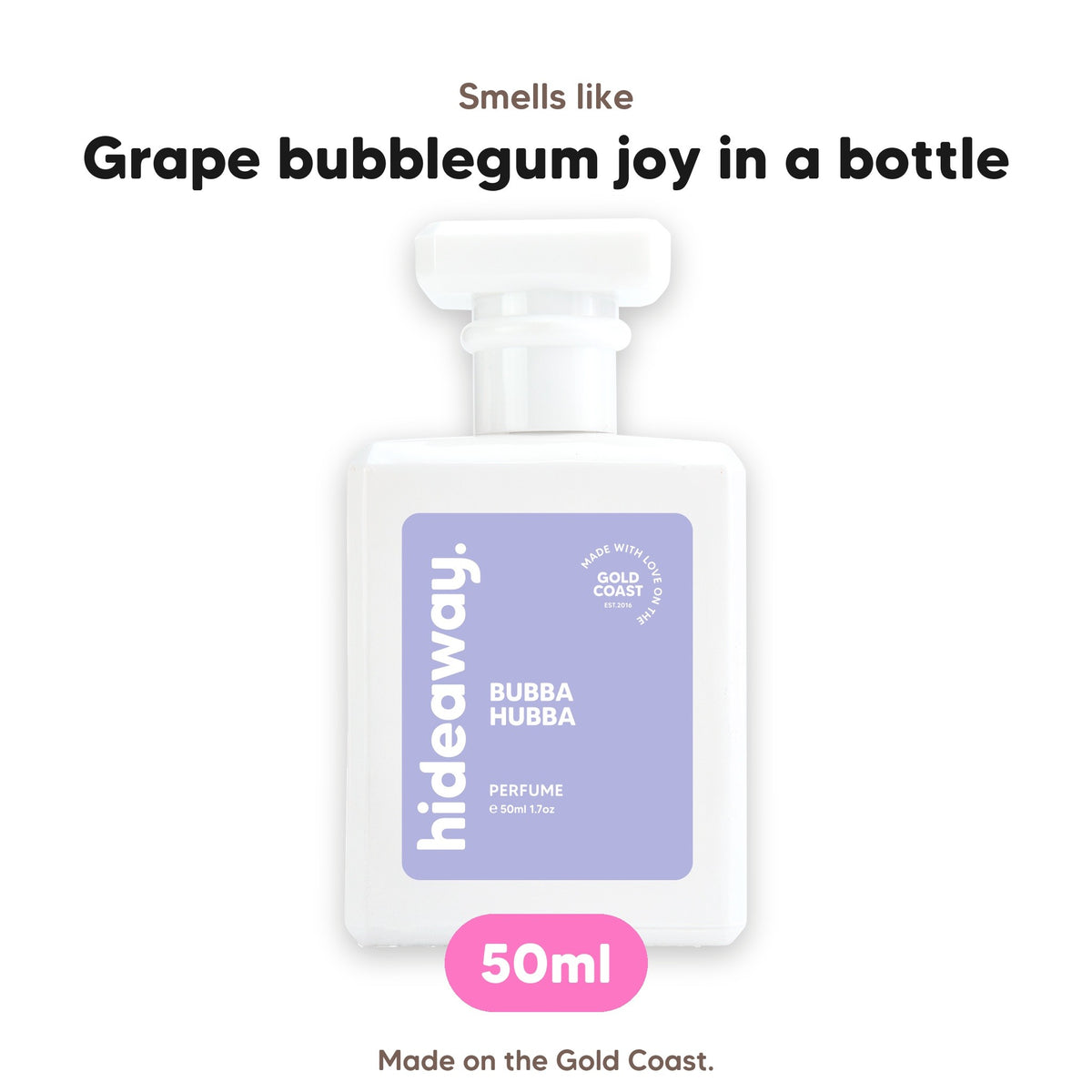 Bubba Hubba perfume, smells like grape bubblegum joy in a bottle, 50ml