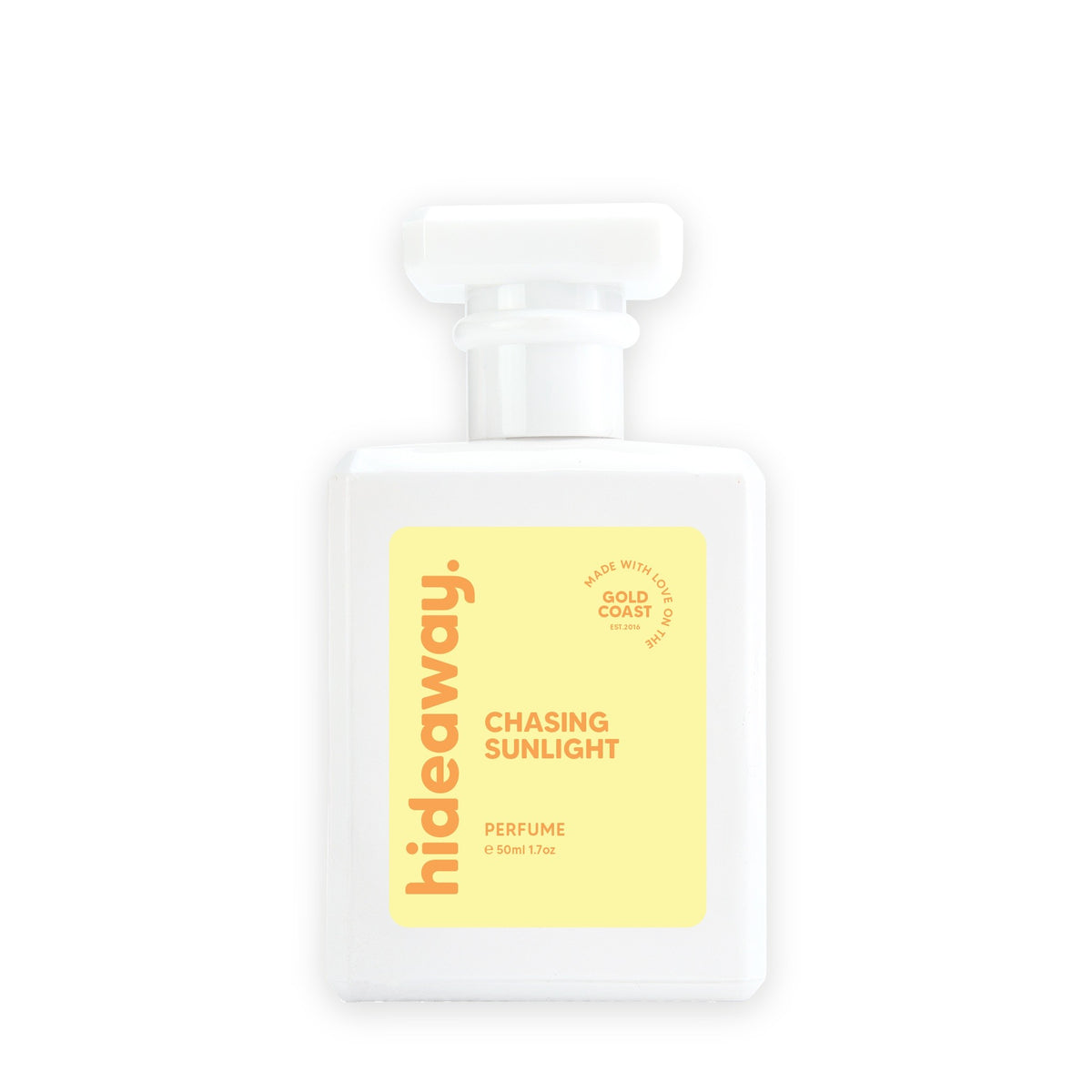 Hideaway. Chasing Sunlight perfume 50ml bottle