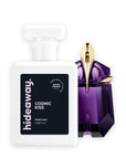 Hideaway. Cosmic Kiss perfume 50ml beside the Thierry Mugler Alien bottle it is inspired by