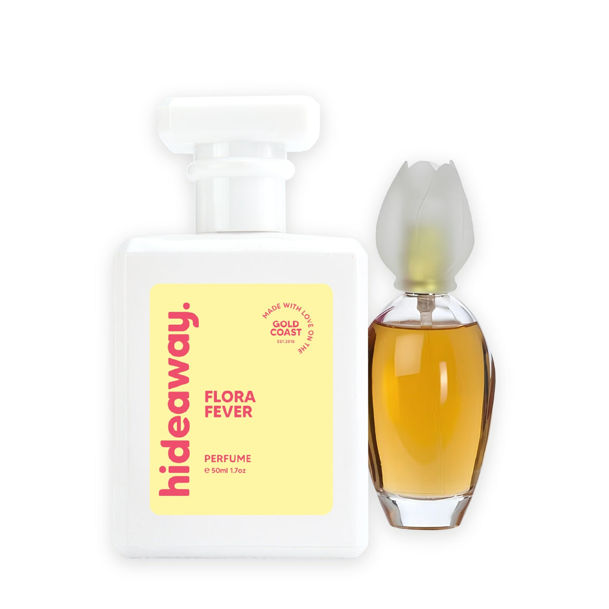 Hideaway. Flora Fever perfume 50ml beside the Chloé Narcisse bottle it is inspired by