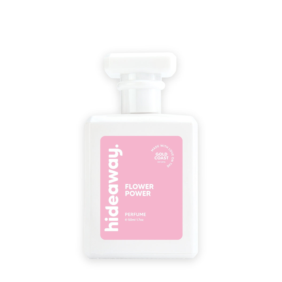 Hideaway. Flower Power perfume 50ml bottle