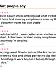 Three five star customer reviews of Hideaway. Flower Power perfume