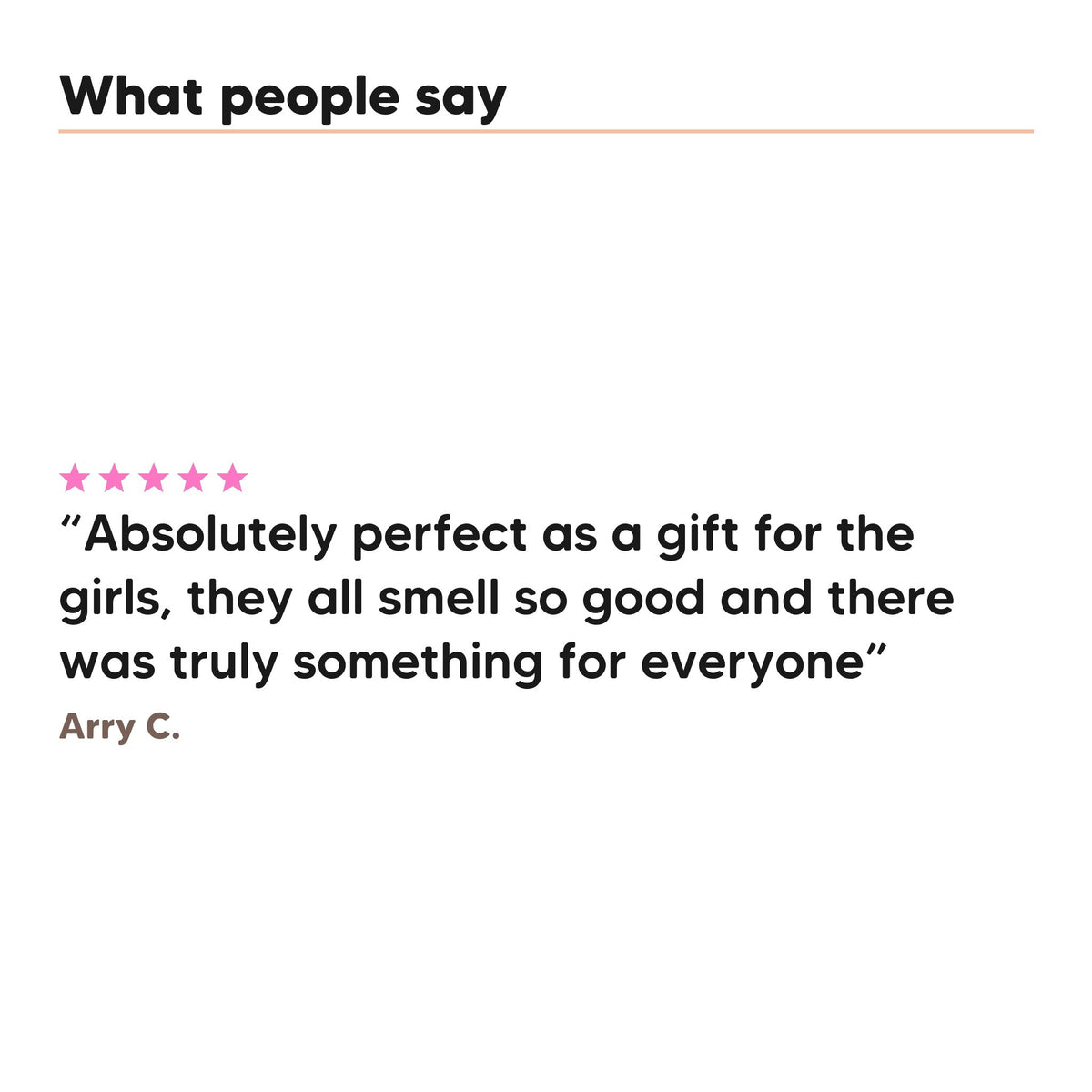 One five star customer review of Hideaway. Love Drunk perfume