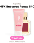 Aurora Rouge body custard mini, inspired by MFK Baccarat Rouge 540