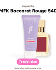 Aurora Rouge body wash mini, inspired by MFK Baccarat Rouge 540