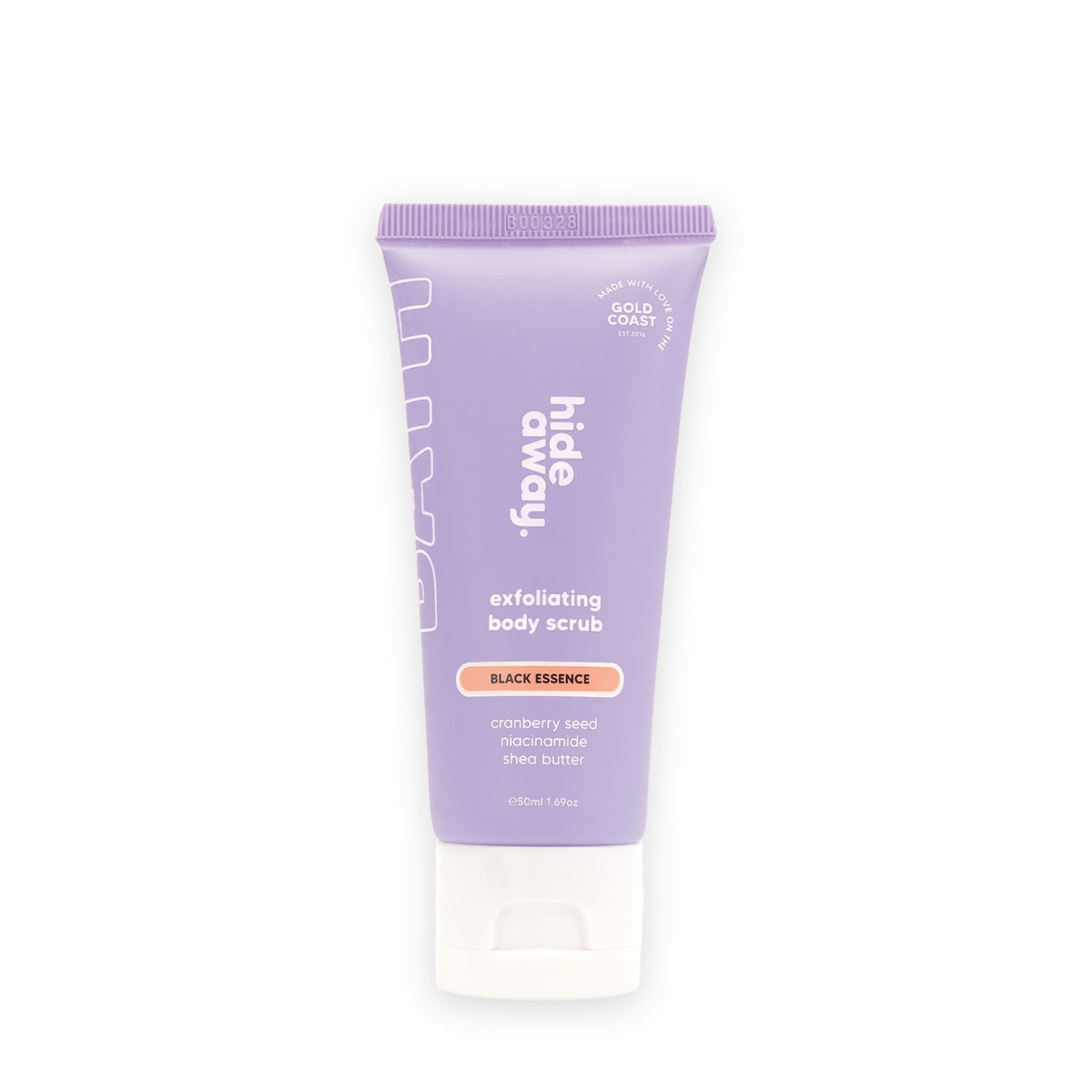 Hideaway. Black Essence exfoliating body scrub mini