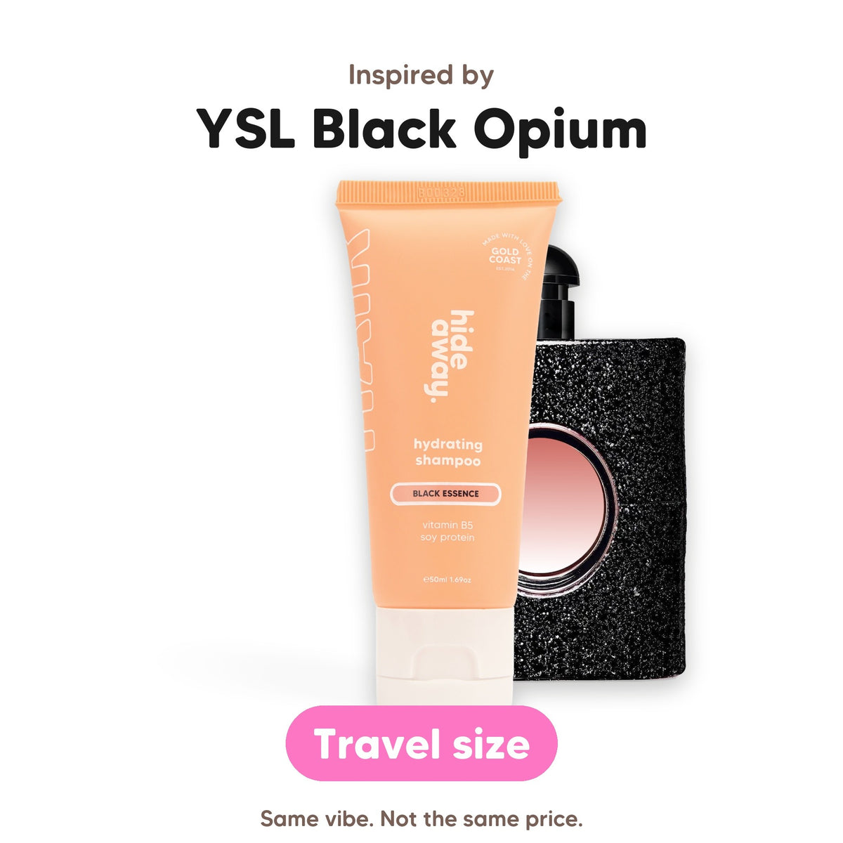 Black Essence shampoo mini, inspired by YSL Black Opium