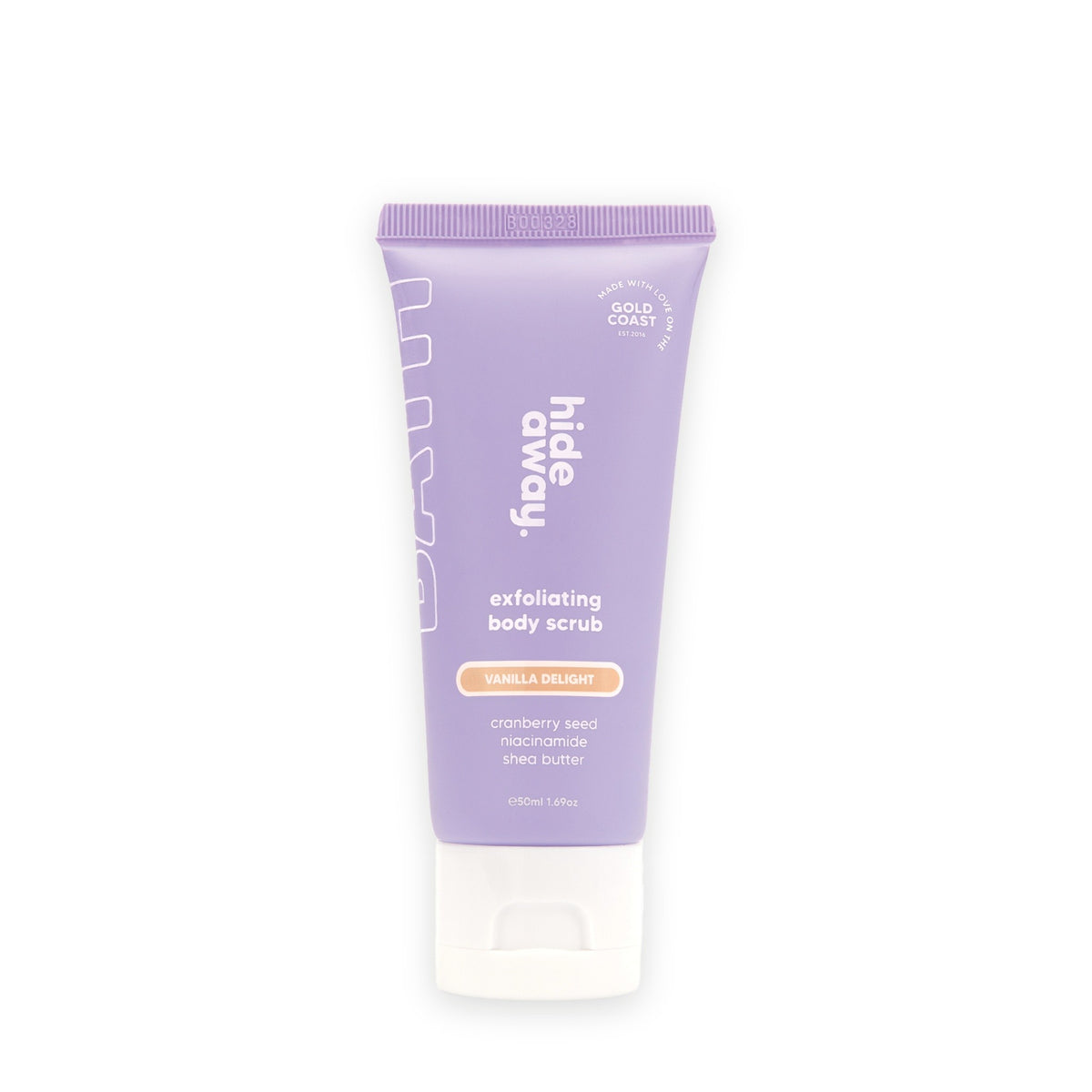 Hideaway. Vanilla Delight exfoliating body scrub mini