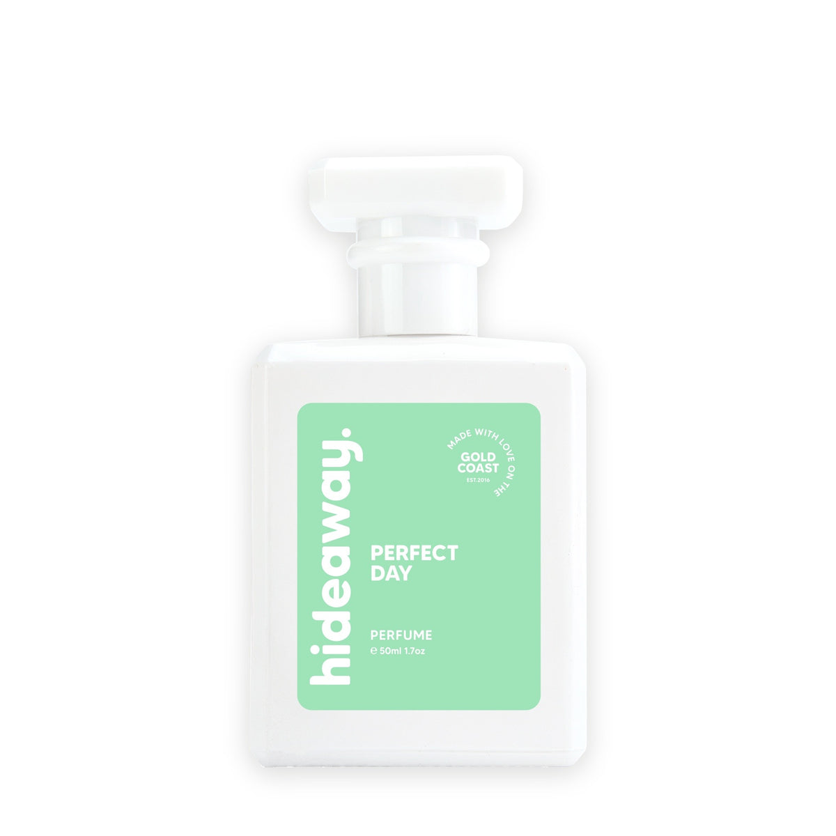 Hideaway. Perfect Day perfume 50ml bottle