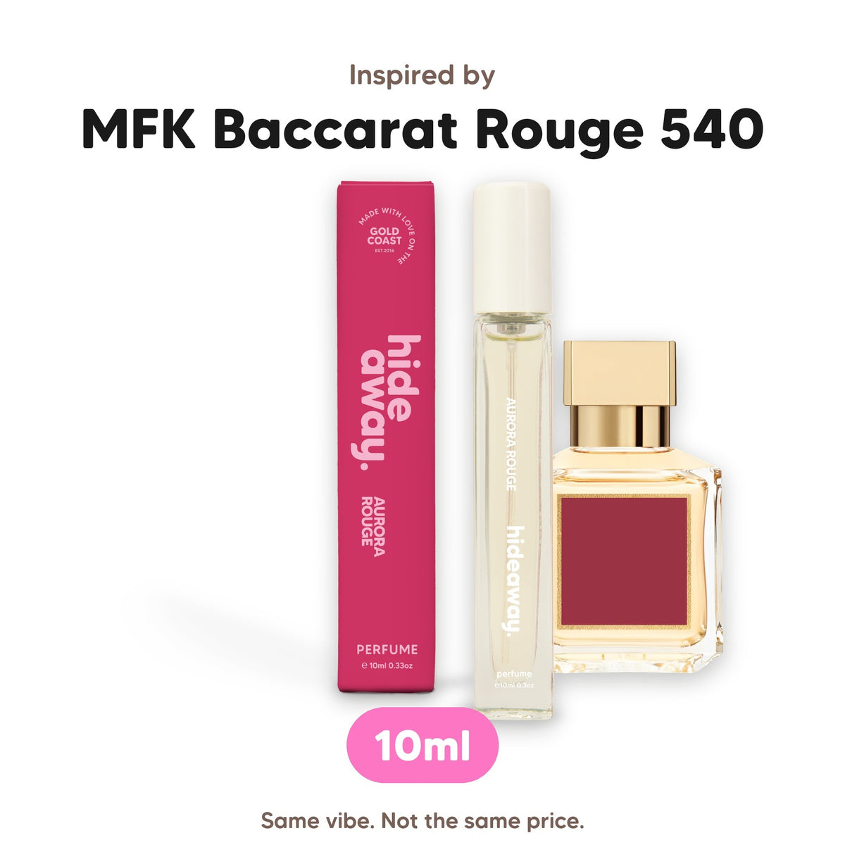 Aurora Rouge perfume 10ml, inspired by MFK Baccarat Rouge 540